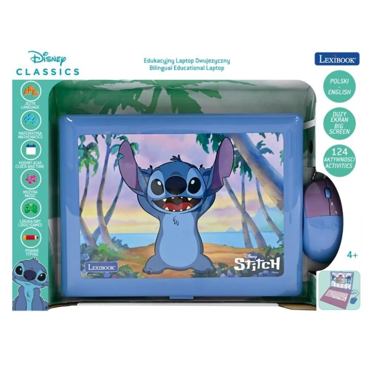 Laptop edukacyjny 124 funkcje Stitch, Lexibook