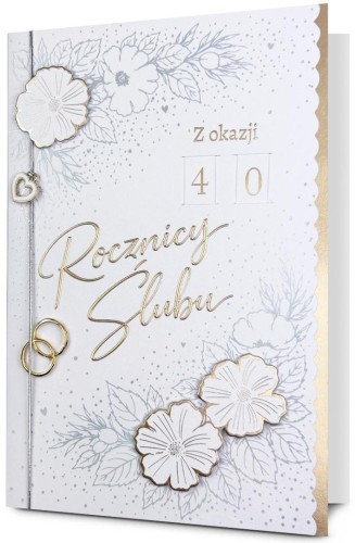 Karnet Rocznica Ślubu (wymienne cyfry)