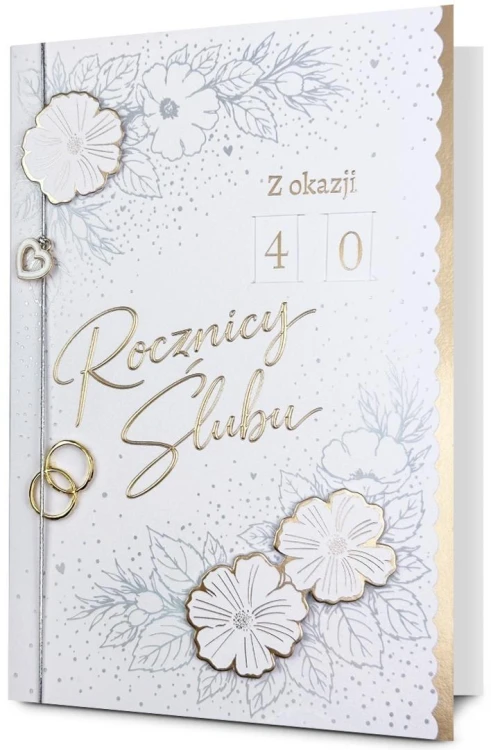 Karnet Rocznica Ślubu (wymienne cyfry)