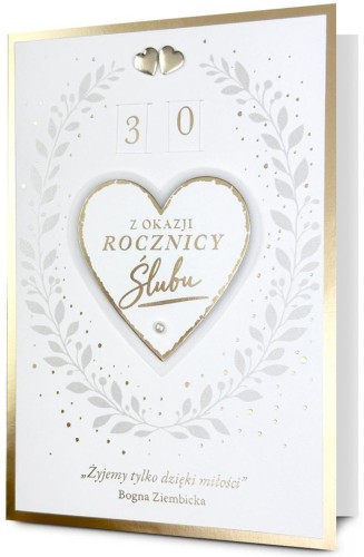 Karnet Rocznica Ślubu (wymienne cyfry)
