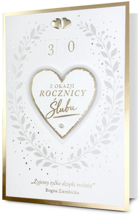 Karnet Rocznica Ślubu (wymienne cyfry)