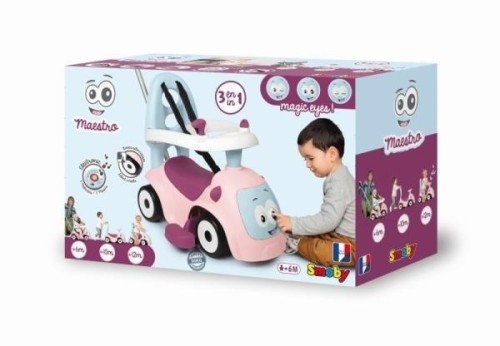 Jeździk Maestro 3w1 różowy, Smoby