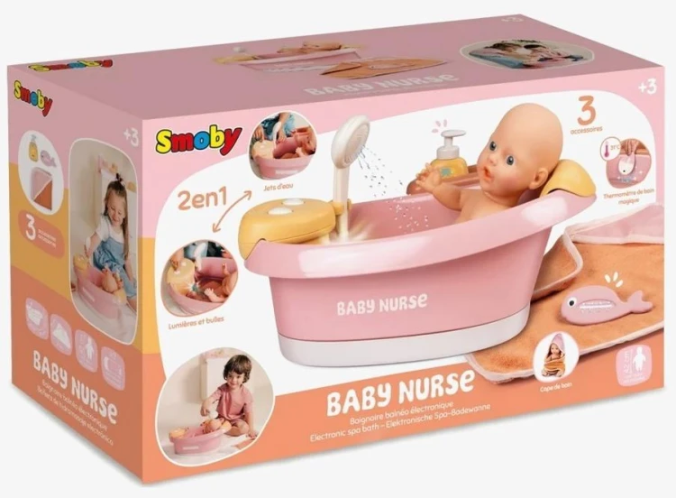 Smoby Baby Nurse wanienka z hydromasażem, Smoby