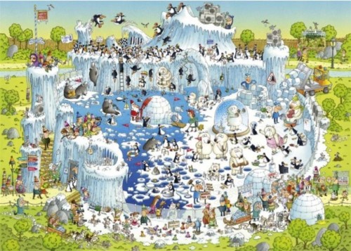 Puzzle 1000 Funky ZOO - Zoo zimą, Heye
