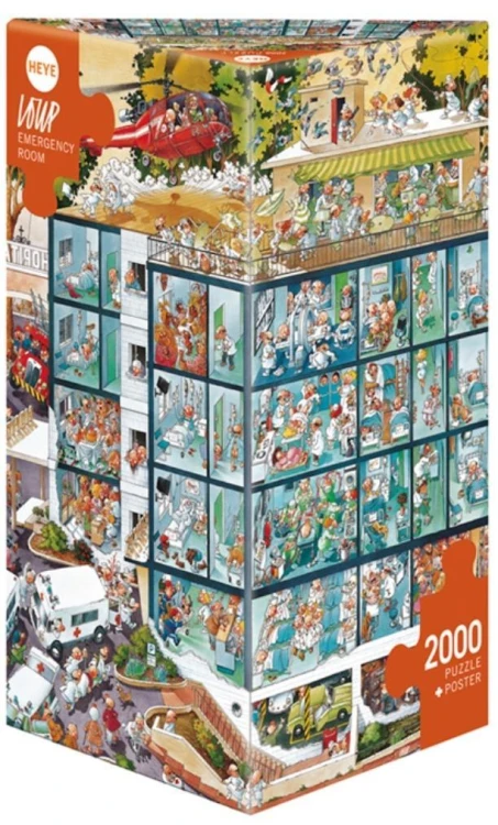 Puzzle 2000 Szalony szpital ( Puzzle+plakat), Heye