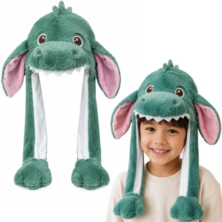 Czapka dinozaur z ruszającymi uszami, Trifox