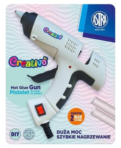 Pistolet do kleju na gorąco + wkłady 2szt ASTRA