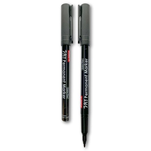 Marker permanentny 0,9mm czarny (12szt) DONG-A