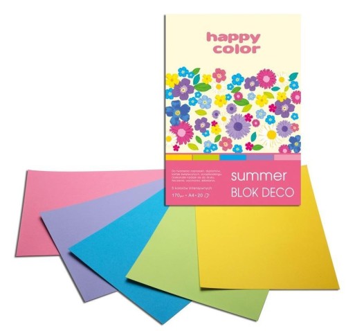 Blok A4/20K Deco Summer 170g HAPPY COLOR, GDD