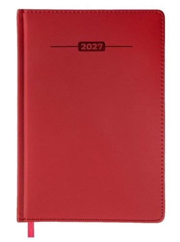 Terminarz 2027 A5 dzienny czerwony