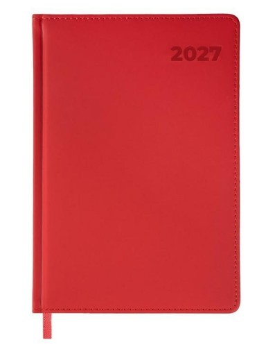 Terminarz 2027 A5 dzienny czerwony