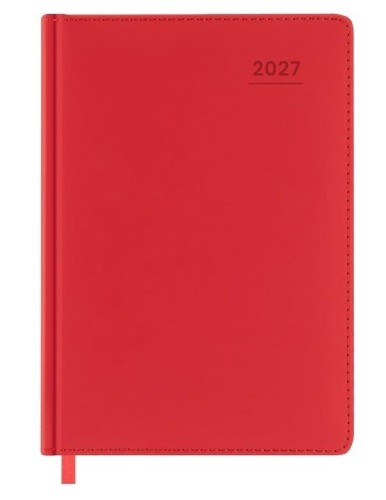 Terminarz 2027 A5 dzienny czerwony
