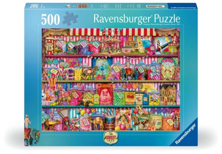 Puzzle 2D: Sklep z łakociami 500el, Ravensburger