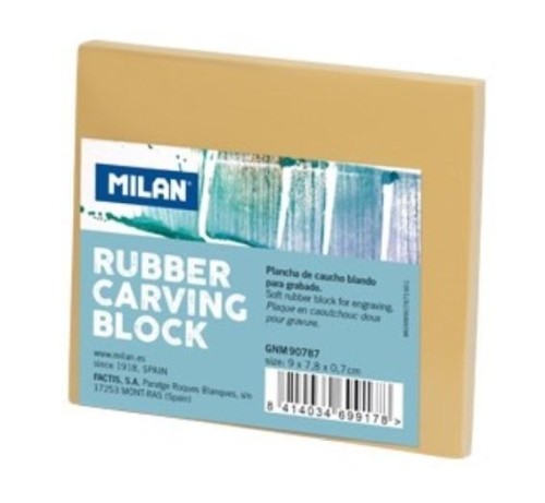 Blok do linorytu gumowy mały 9x7,8cm MILAN, MILAN