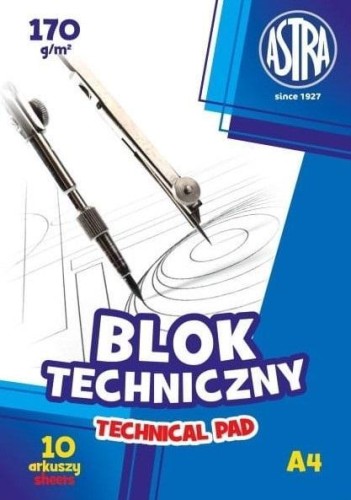 Blok techniczny A4/10K 170g 1szt ASTRA
