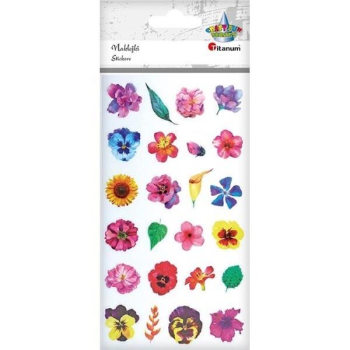 Naklejki foliowe kwiaty 24szt., Titanum