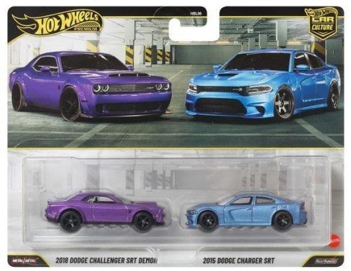 Hot Wheels Premium 2-pak Dodge Charger, Mattel
