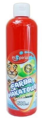 Farba plakatowa czerwona 500ml, InSpiria
