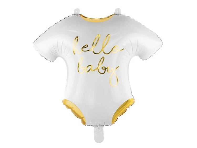 Balon foliowy Śpioszki Hello Baby białe 51x45cm