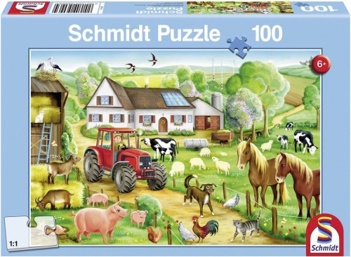 Puzzle 100 Wesołe gospodarstwo G3, Schmidt