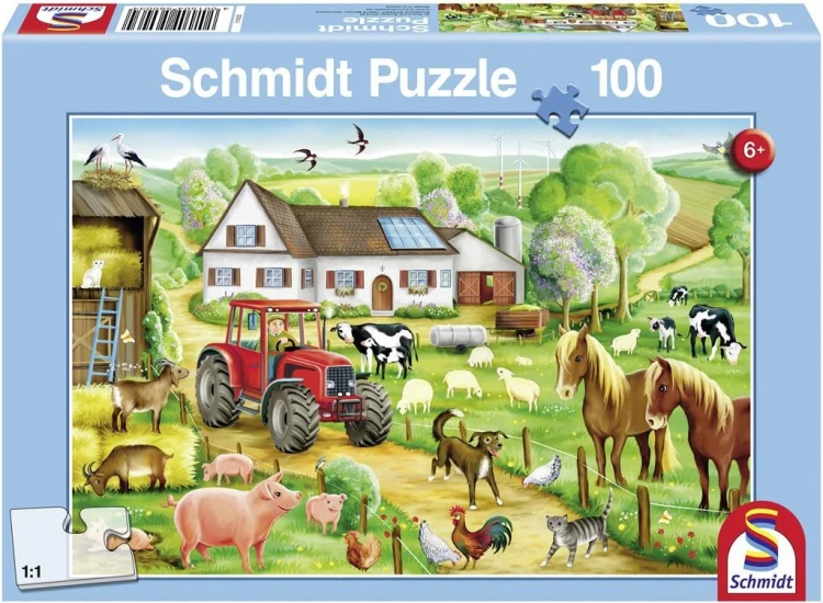 Puzzle 100 Wesołe gospodarstwo G3, Schmidt