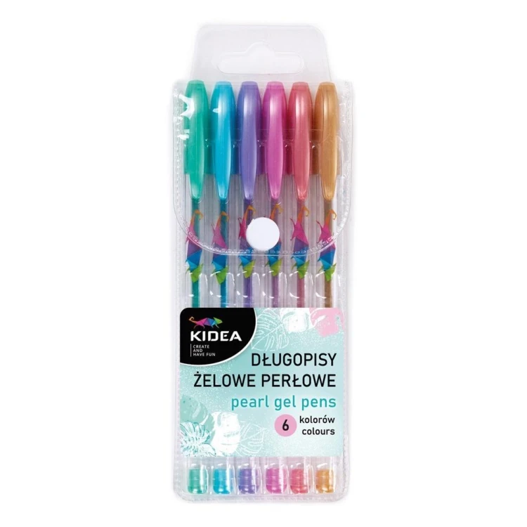 Długopis żelowy perłowy 6 kolorów KIDEA, DERFORM