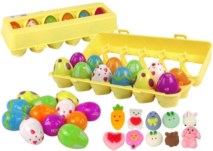 Jajka Wielkanocne Squishy 12szt, Leantoys