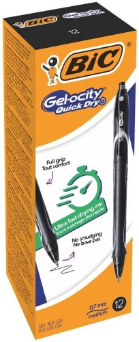 Długopis żelowy Gelocity czarny (12szt) BIC, BIC