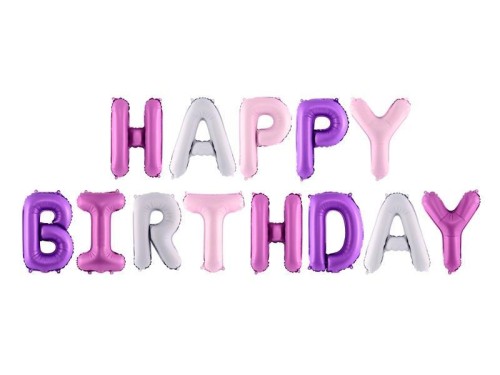 Balon foliowy Happy Birthday 340x35cm