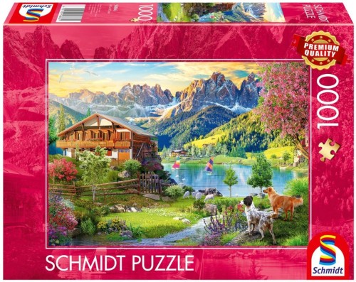 Puzzle PQ 1000 Relaks w Dolomitach, Schmidt