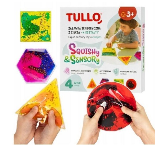Gniotki sensoryczne z cieczą squishy 4szt, Tullo