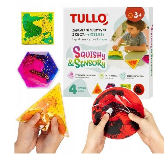 Gniotki sensoryczne z cieczą squishy 4szt, Tullo