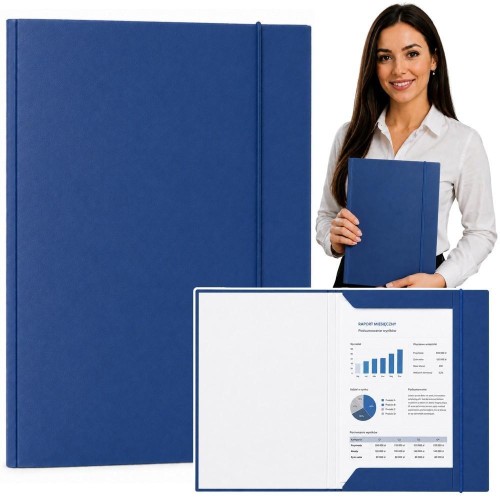 Teczka z gumką A4 300 g/m2 niebieska, Leantoys