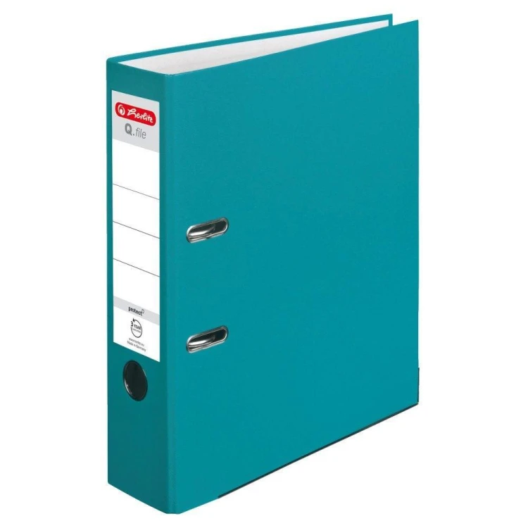 Segregator A4 8cm PP turkusowy karaibski Q file
