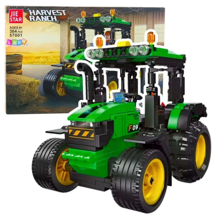 Klocki konstrukcyjne Traktor 304el, Leantoys