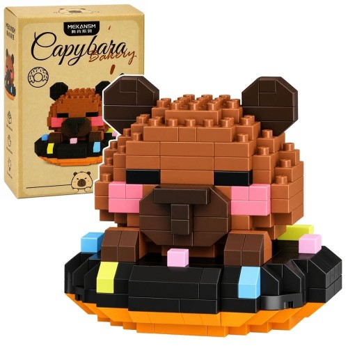 Klocki konstrukcyjne mini kapibara brązowa 306el