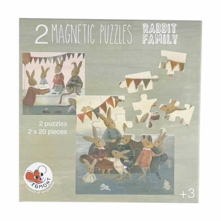 Puzzle magnetyczne Rodzina Królików, Egmont Toys