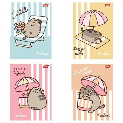 Zeszyt A5/32k linia dwukolorowa Pusheen (15szt)