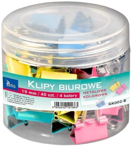 Klipy biurowe 48szt. GK002-C, Tetis