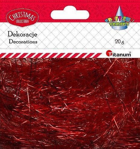 Włos anielski 20g czerwony metaliczny, Titanum