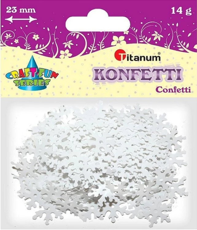 Konfetti płatki śniegu 14g, Titanum