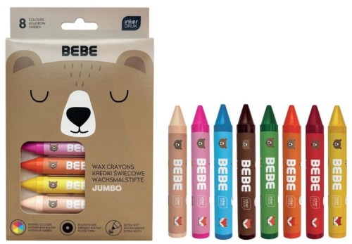 Kredki świecowe Jumbo Bebe Friends 8 kolorów
