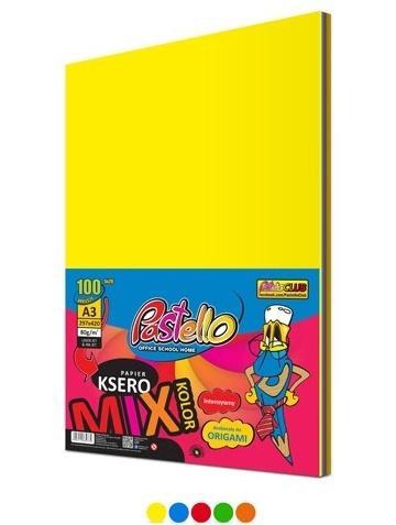 Papier ksero A3 80g 5 kolorów 100 arkuszy