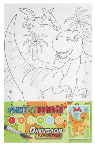 Malowanie po numerach Dino pomarańczowa, Grafix