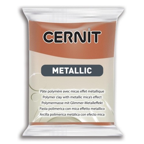 Modelina metaliczna brązowa 56g, Cernit