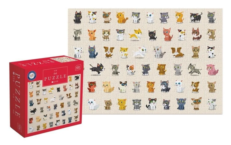 Puzzle 250 Kids 8 Cats, INTERDRUK