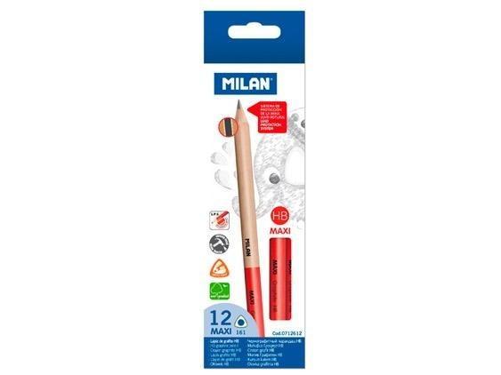 Ołówki trójkątne maxi HB (12szt) MILAN, MILAN