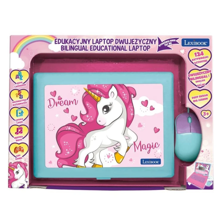 Laptop edukacyjny 124 funkcje Jednorożec, Lexibook
