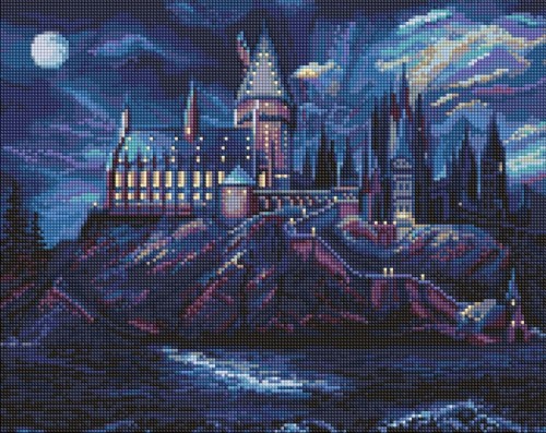 Diamentowa mozaika - Tajemniczy Hogwart 40x50cm