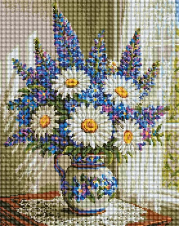 Diametowa mozaika - Rumiany i łubiny 40x50cm